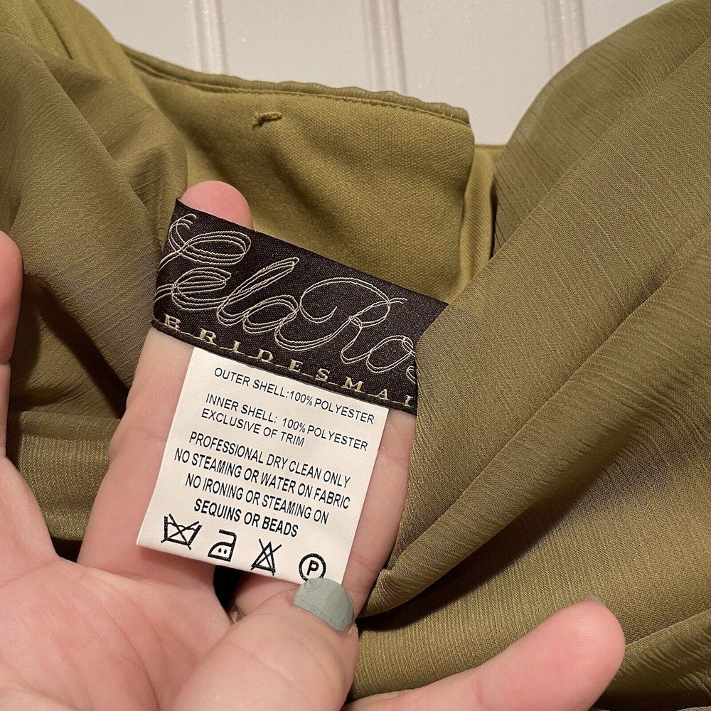 Lela Rose Bridesmaid Maxi Dress Strapless Citron Green NEW Size 8 - Picture 5 of 7